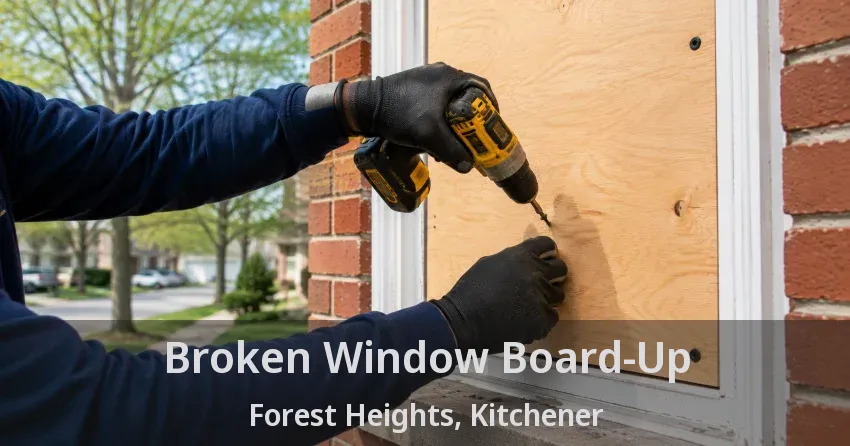 Broken Window Board-Up Forest Heights, Kitchener - ON