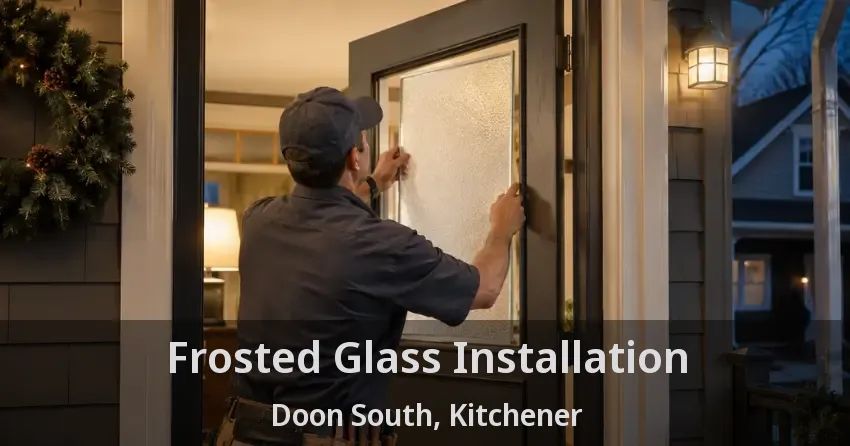 Frosted Glass Installation Doon South, Kitchener - ON
