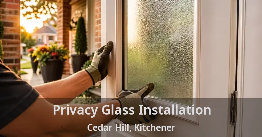 Privacy Glass Installation Cedar Hill, Kitchener - ON