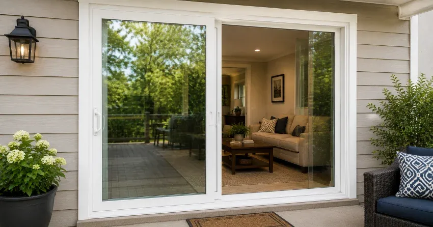 new patio door replacement installed in Kitchener home